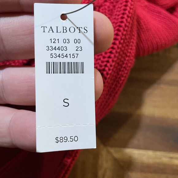 Talbots Sweater Cowl Neck Cotton Modal Blend Knit Heavyweight Womens Small New - Picture 4 of 8